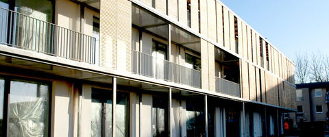 Wohnbebauung Witthausbusch, Mülheim/Ruhr, Riegel Nord mit 39 Wohneinheiten, Süd mit 25 Wohneinheiten